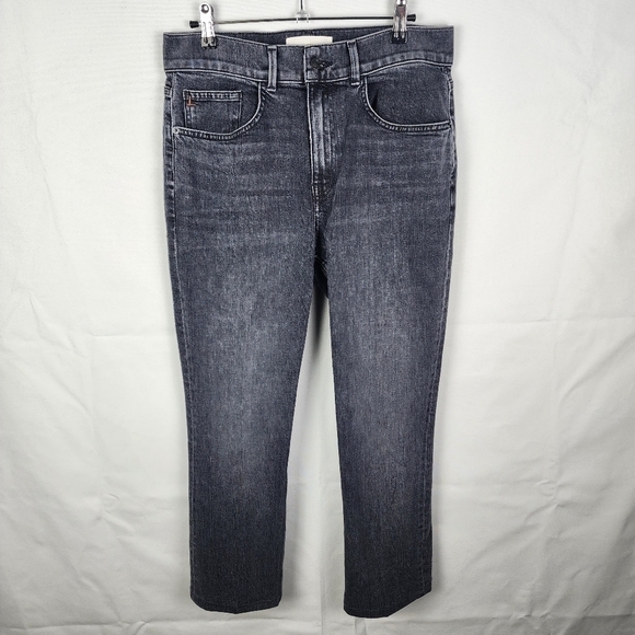 Lafayette 148 Midrise Black/Gray Straight Leg Jeans SIZE 28 - Picture 1 of 6